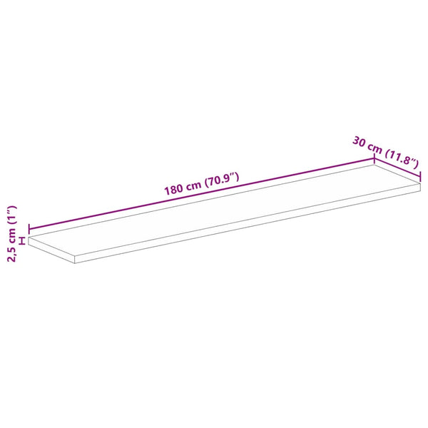 Massivholz Tischplatte Mango 180x30 cm