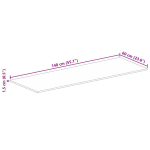Tischplatte Mango Massivholz 140x60 cm
