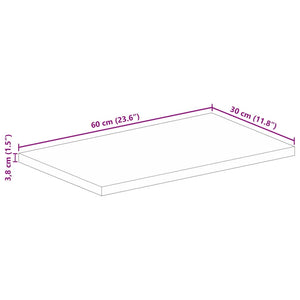 Mango Tischplatte 60x30 cm Massivholz