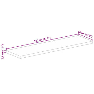 Massivholz Tischplatte Mango 120x30 cm