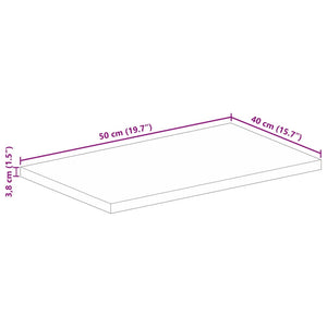 Mango Tischplatte 50x40 cm Massivholz
