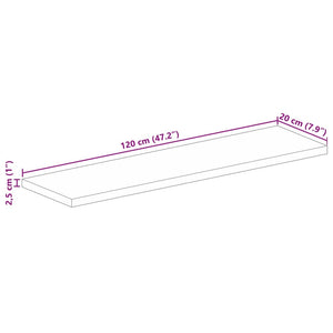 Massivholz Tischplatte Mango 120x20 cm