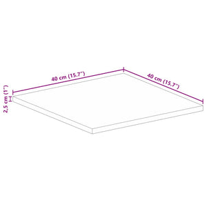 Massivholz Tischplatte Mango 40x40 cm