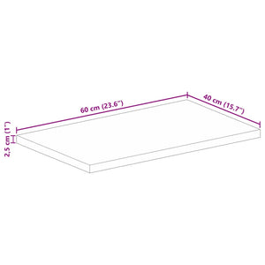 Massivholz Tischplatte Mango 60x40 cm