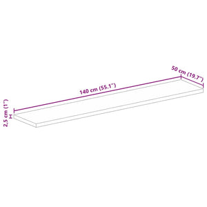 Massivholz Tischplatte Mango 140x50 cm