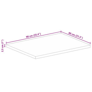 Massivholz Tischplatte Mango 90x80 cm