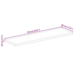 Massivholz Tischplatte Mango 110x30 cm