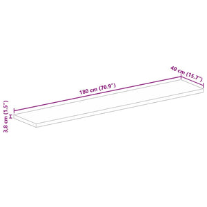 Massivholz Tischplatte Mango 180x40 cm