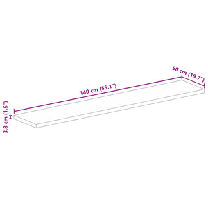 Tischplatte Mango Massivholz 140x50 cm