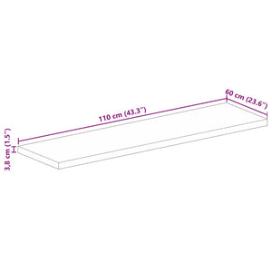 Massivholz Tischplatte Mango 110x60 cm