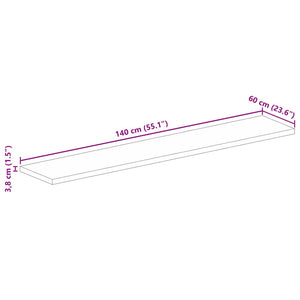 Massivholz Tischplatte Mango 140x60 cm