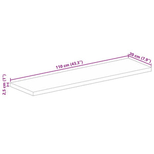 Massivholz Tischplatte Mango 110x20 cm