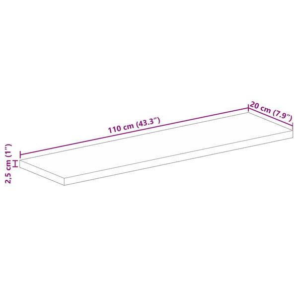Massivholz Tischplatte Mango 110x20 cm