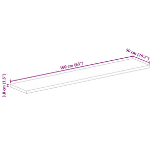 Massivholz Mango Tischplatte 160x50 cm
