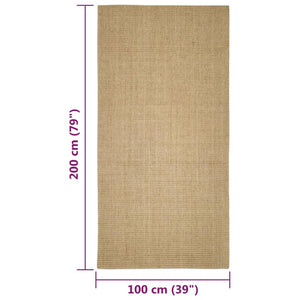 Sisal-Teppich für Kratzbaum 100x200 cm