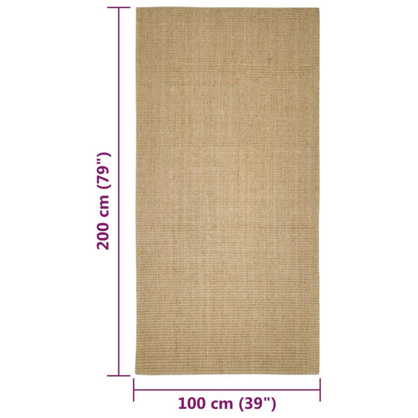 Sisal-Teppich für Kratzbaum 100x200 cm