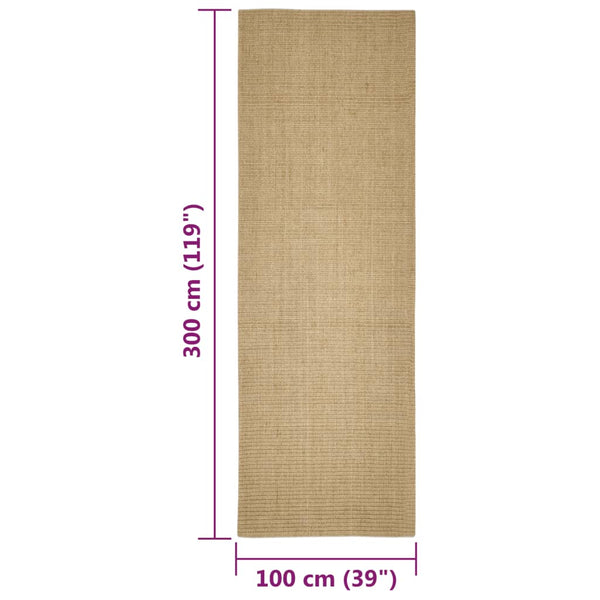 Sisal Teppich für Kratzbaum 100x300 cm