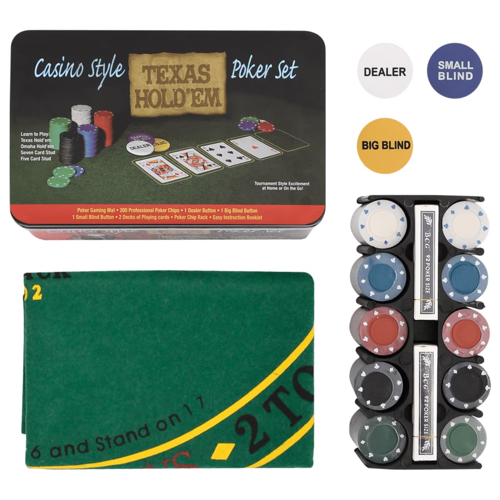 Pokerchips Set 200 Stück 4 g