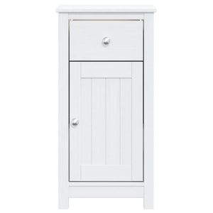 Weißer Badschrank Kiefer Massivholz 40x80 cm