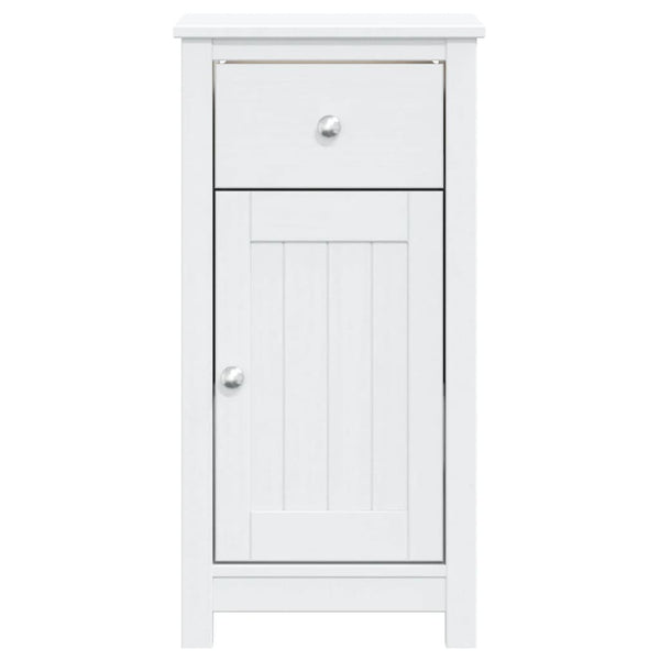 Weißer Badschrank Kiefer Massivholz 40x80 cm