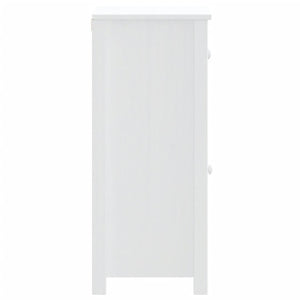 Weißer Badschrank Kiefer Massivholz 40x80 cm