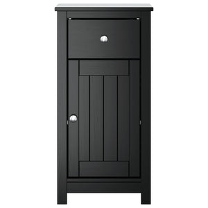 Schwarzer Badschrank Kiefer Massivholz 40x80 cm