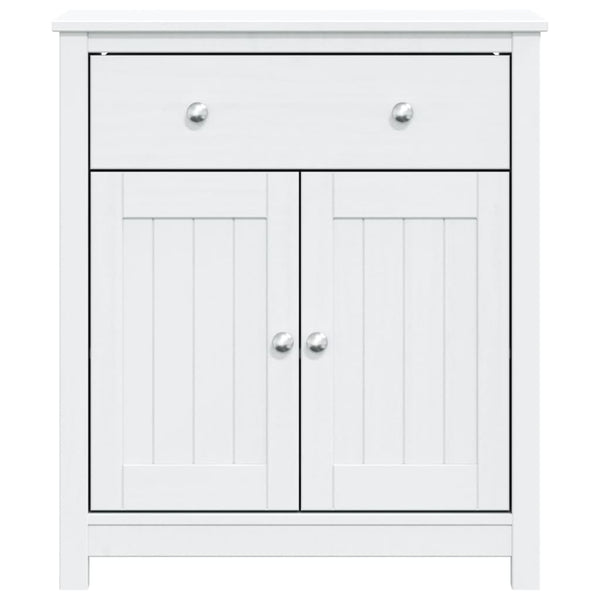 Weißer Badschrank Kiefer Massivholz 69,5x80 cm