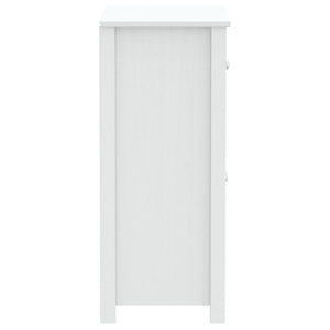 Weißer Badschrank Kiefer Massivholz 69,5x80 cm