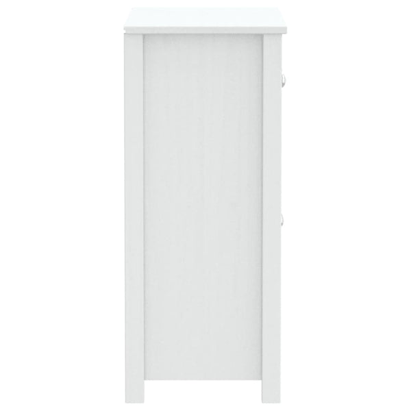 Weißer Badschrank Kiefer Massivholz 69,5x80 cm