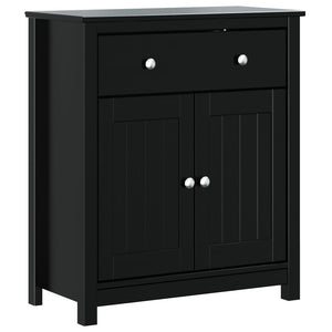 Schwarzer Badschrank Kiefer Massivholz