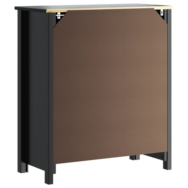 Schwarzer Badschrank Kiefer Massivholz