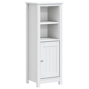 Weißer Badschrank Kiefer Massivholz 40x110 cm