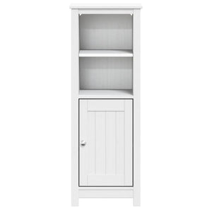 Weißer Badschrank Kiefer Massivholz 40x110 cm