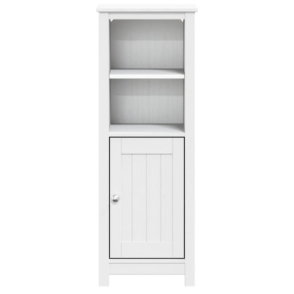 Weißer Badschrank Kiefer Massivholz 40x110 cm