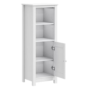 Weißer Badschrank Kiefer Massivholz 40x110 cm