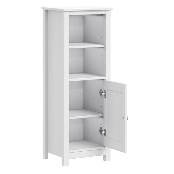 Weißer Badschrank Kiefer Massivholz 40x110 cm