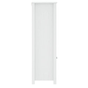 Weißer Badschrank Kiefer Massivholz 40x110 cm