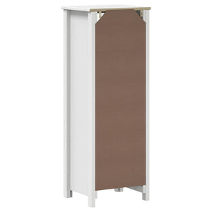 Weißer Badschrank Kiefer Massivholz 40x110 cm