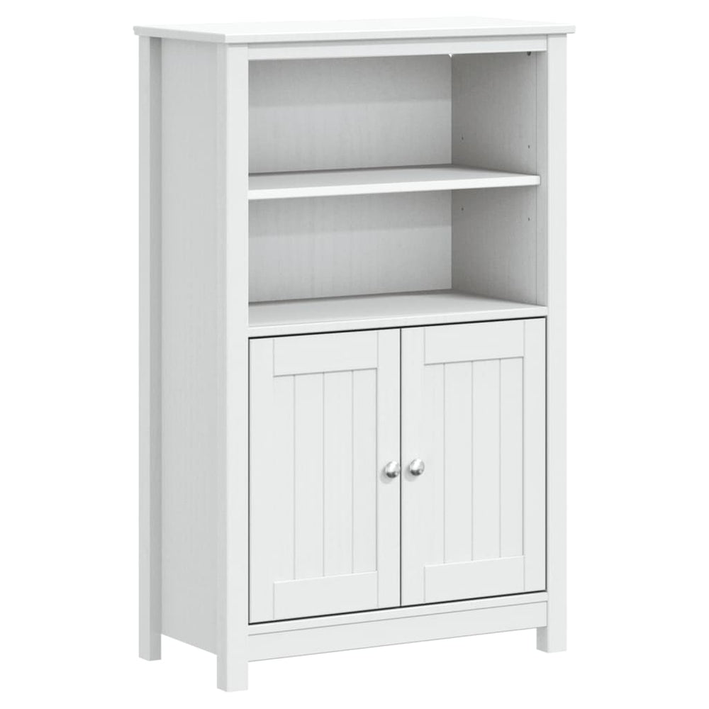 Weißer Badschrank Kiefer Massivholz 110cm