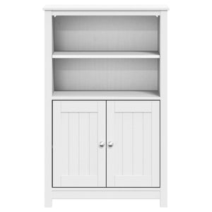 Weißer Badschrank Kiefer Massivholz 110cm