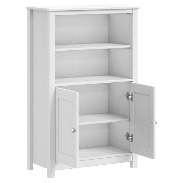 Weißer Badschrank Kiefer Massivholz 110cm