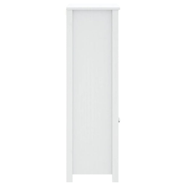 Weißer Badschrank Kiefer Massivholz 110cm
