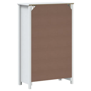 Weißer Badschrank Kiefer Massivholz 110cm