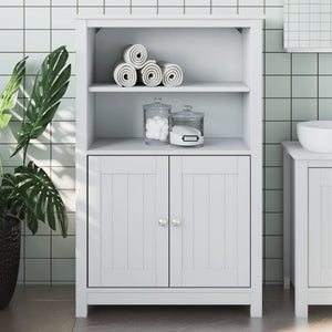 Weißer Badschrank Kiefer Massivholz 110cm