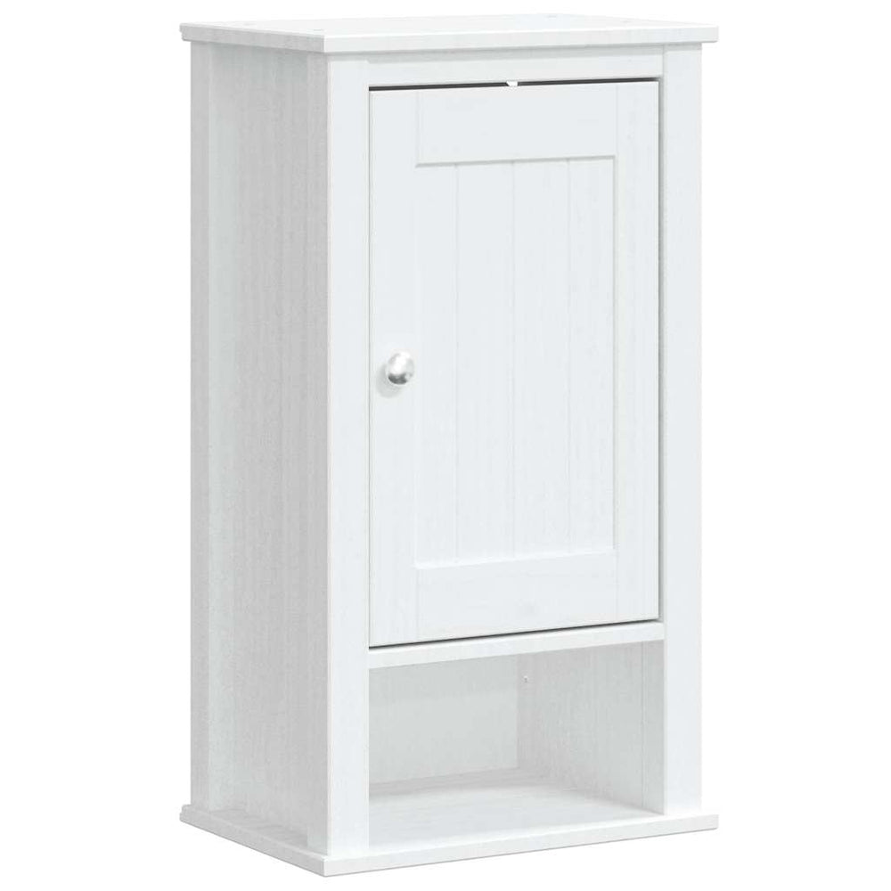 Weißer Bad-Wandschrank Kiefer Massivholz 40x71,5cm