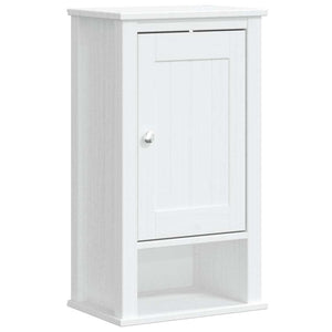 Weißer Bad-Wandschrank Kiefer Massivholz 40x71,5cm