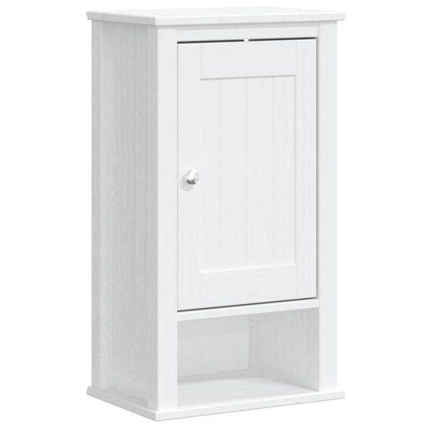 Weißer Bad-Wandschrank Kiefer Massivholz 40x71,5cm