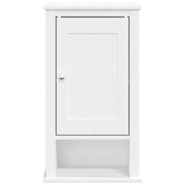 Weißer Bad-Wandschrank Kiefer Massivholz 40x71,5cm