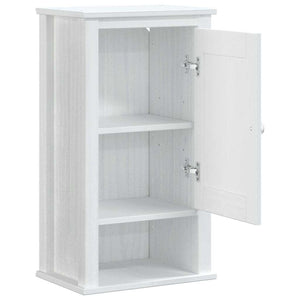 Weißer Bad-Wandschrank Kiefer Massivholz 40x71,5cm
