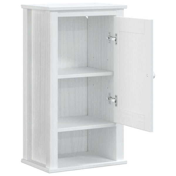 Weißer Bad-Wandschrank Kiefer Massivholz 40x71,5cm